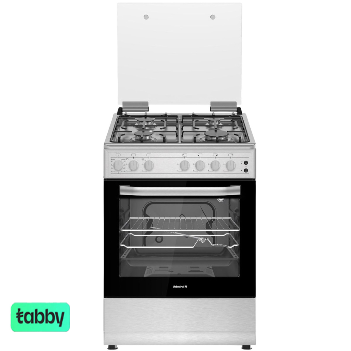 Admiral Gas Cooker 60x55cm 4 Burners, Stainless Steel