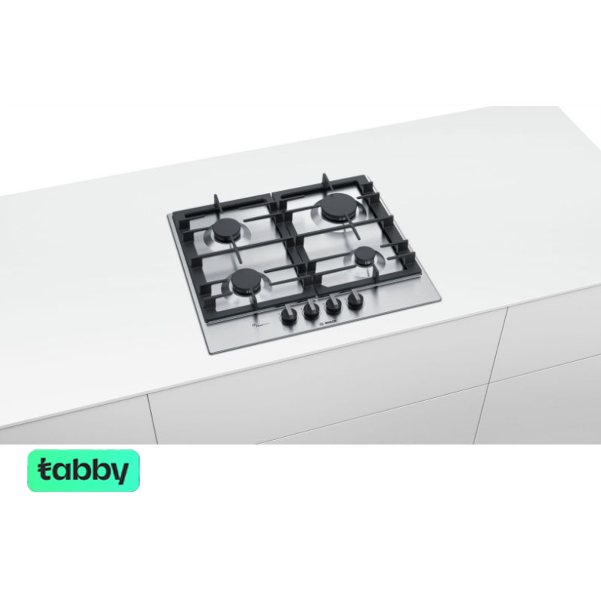 Bosch Series 6 Built-in Gas Hob 60cm, Stainless Steel - PCP6A5B90M